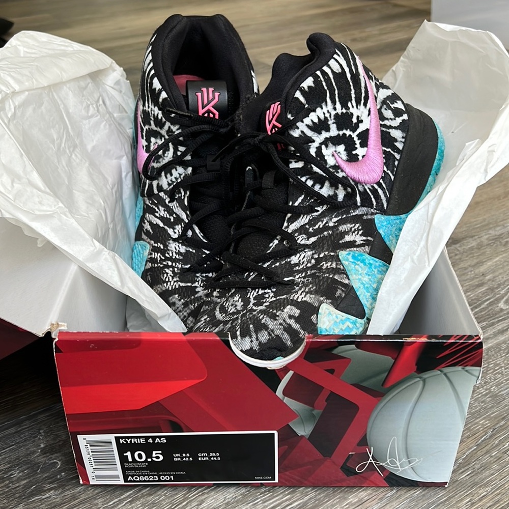 Men’s size 10.5 - Nike Kyrie 4 AS All Star Venice Beach Tie Dye AQ8623 001